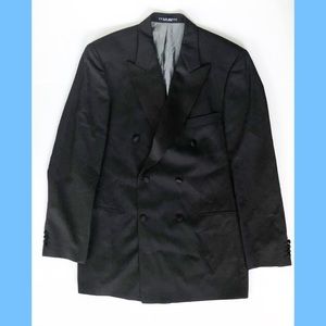 Hugo Boss Black Tuxedo Wool Jacket Size 44T